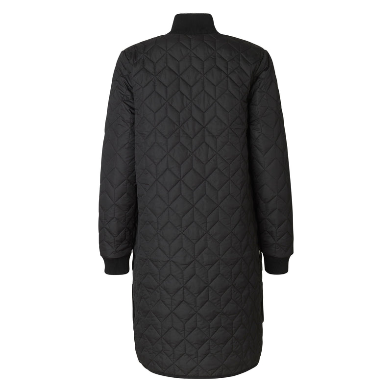 Padded Quilt Coat | Black