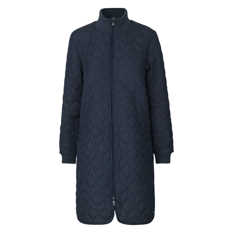 Padded Quilt Coat | Dark Indigo