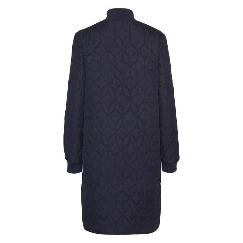 Padded Quilt Coat | Dark Indigo