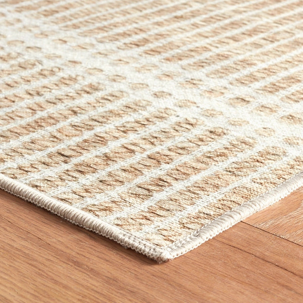 Arbor Ivory Natural Machine Washable Rug | 3&