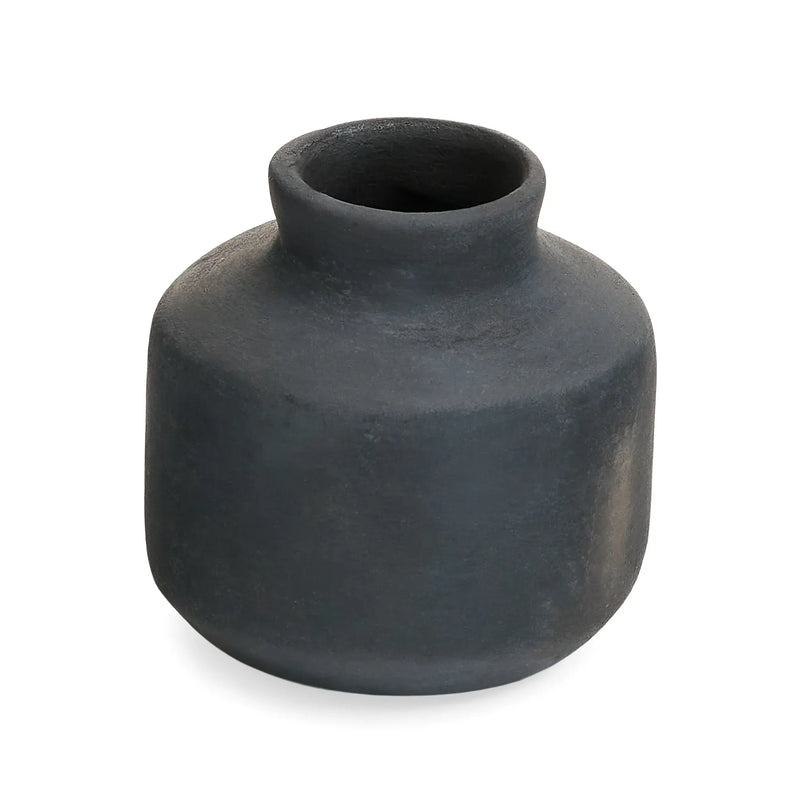 Cliff Burnt Black Mini Vase