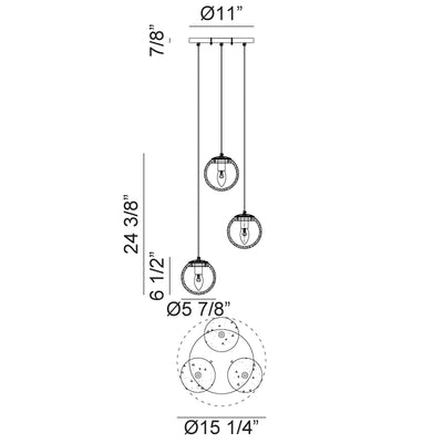 Nikini 3-Light Pendant