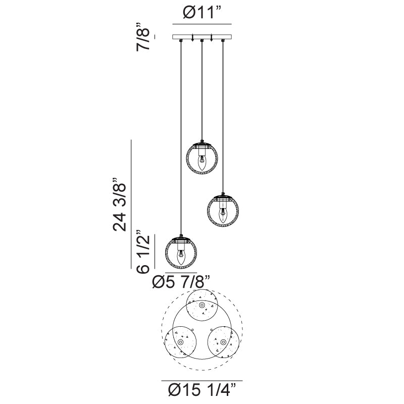 Nikini 3-Light Pendant