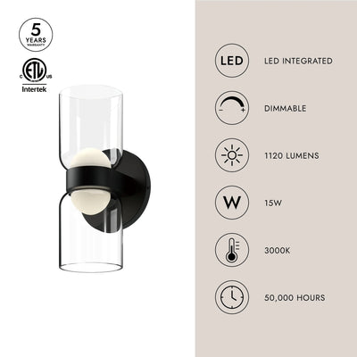 Cedar 2 Light LED Wall Sconce