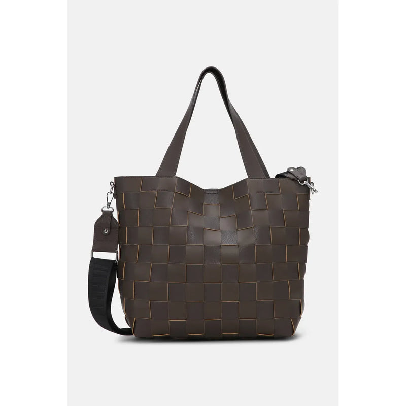 Big Braided Cross-Body Shopper | Chocolate Brown