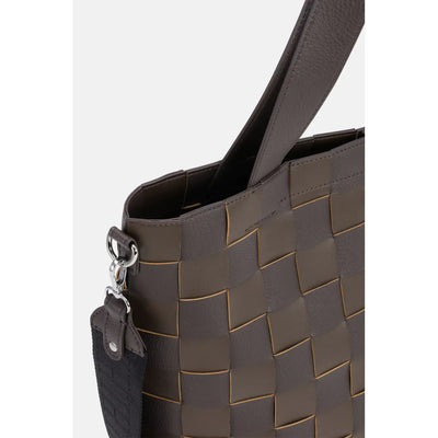 Big Braided Cross-Body Shopper | Chocolate Brown