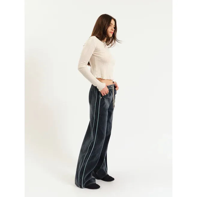 The Cozy Jean Wide Leg Pull On | Sky Whisper