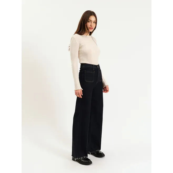 Far Out High Rise Wide Leg Jeans | Rinse