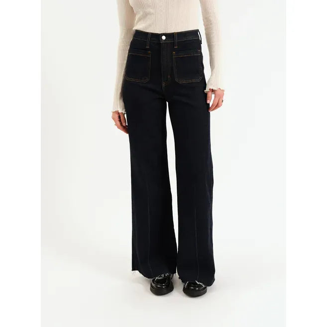 Far Out High Rise Wide Leg Jeans | Rinse