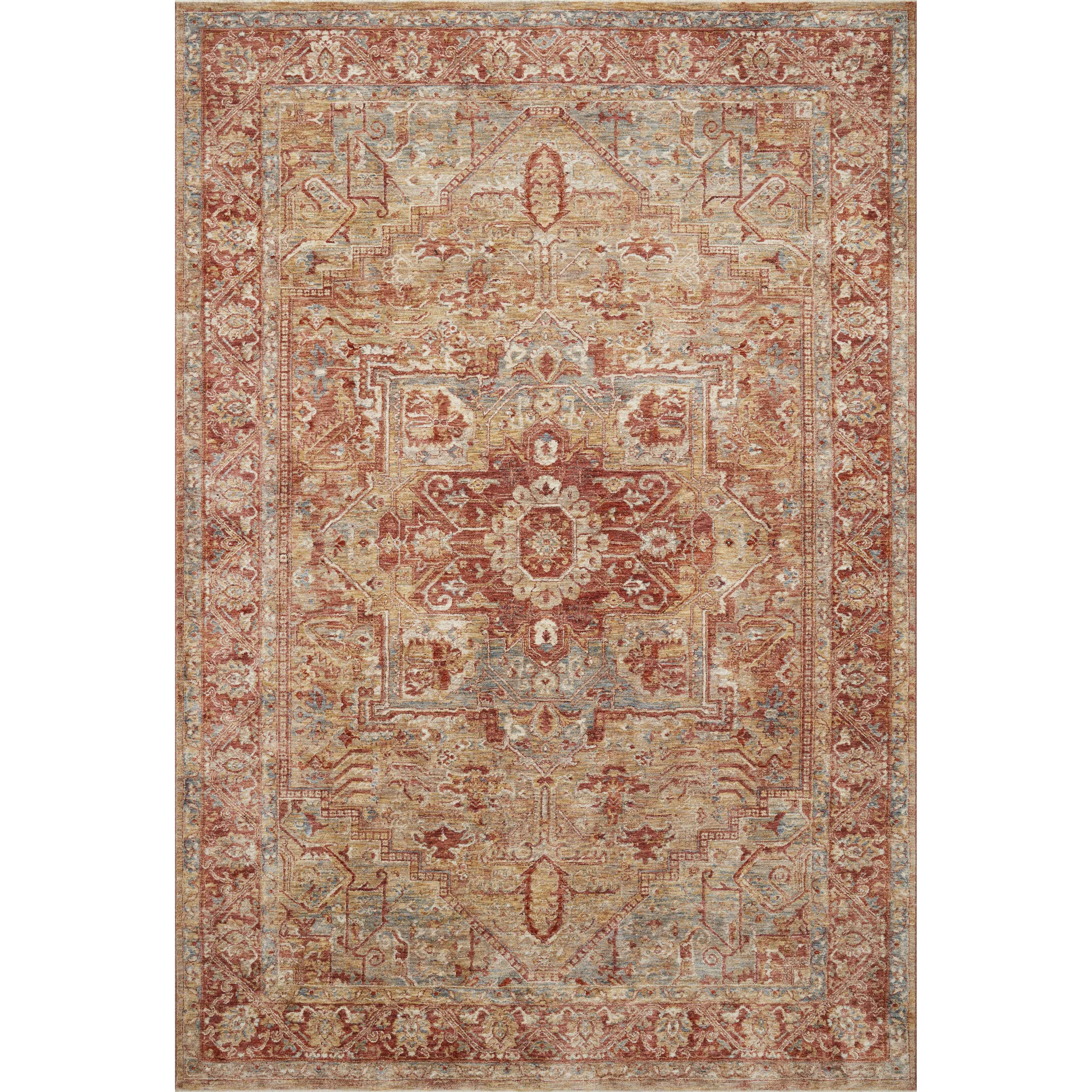 Gaia Rug 01 | Gold / Brick – Modern Komfort
