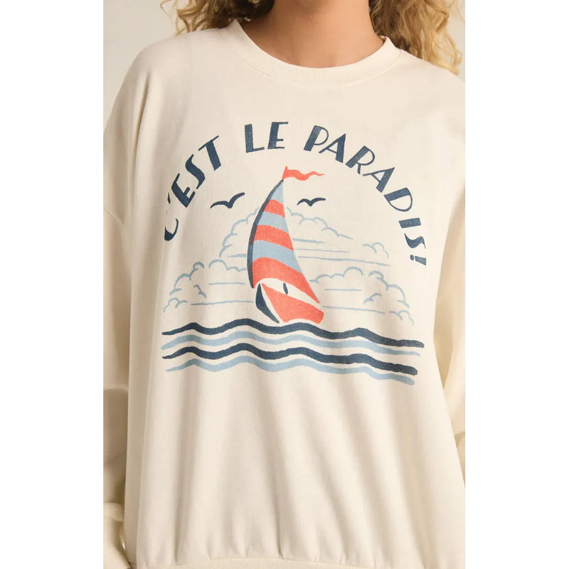 Le Paradis Sweatshirt | Sea Salt