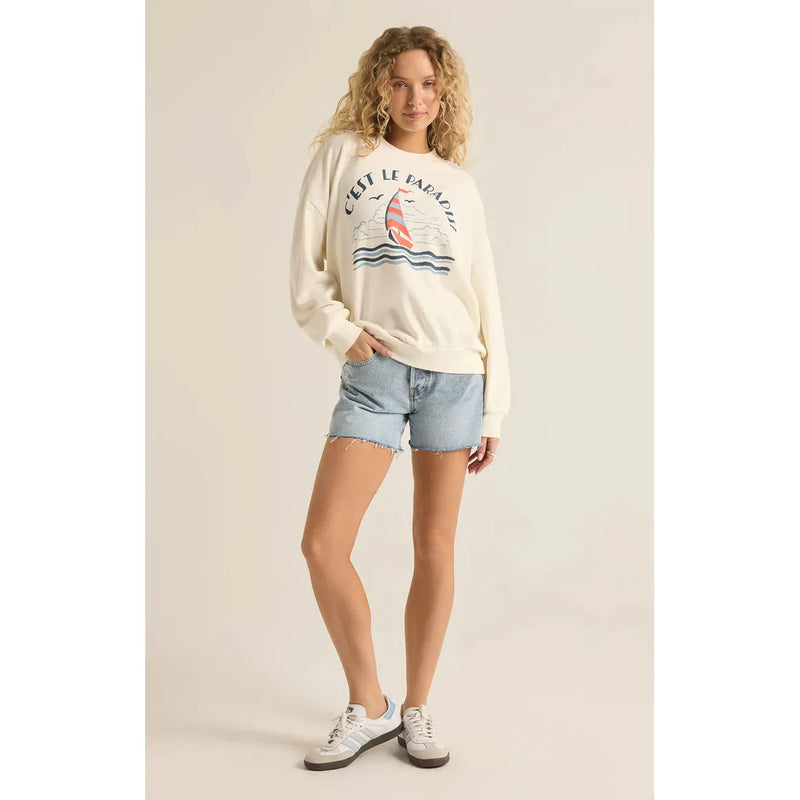 Le Paradis Sweatshirt | Sea Salt