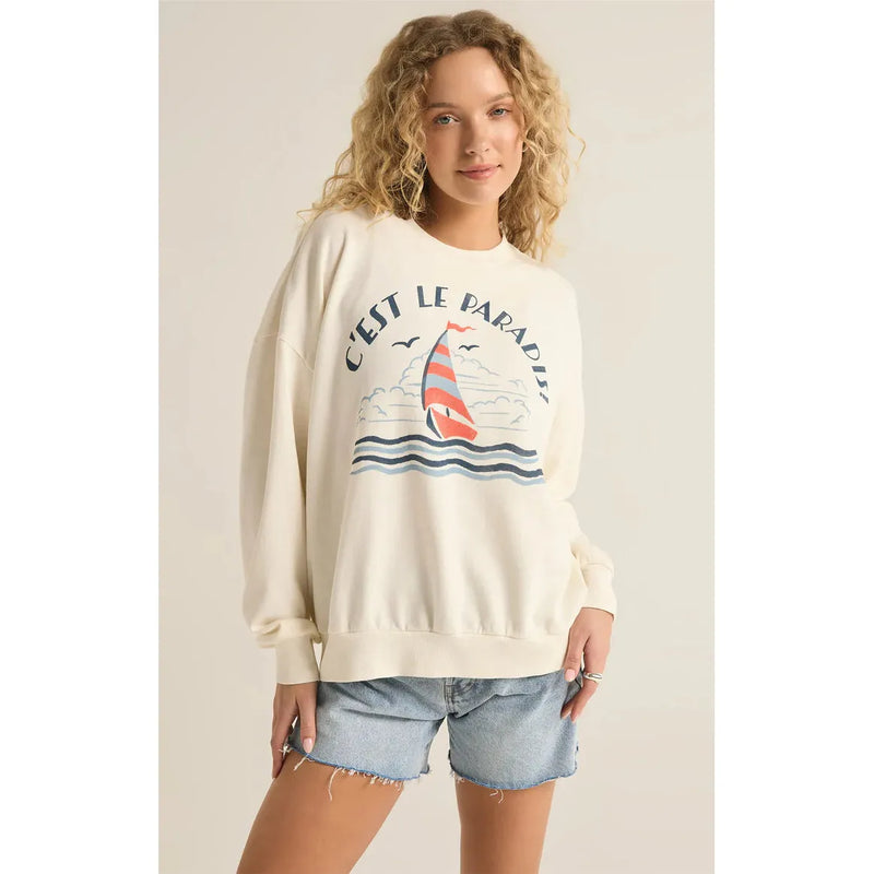 Le Paradis Sweatshirt | Sea Salt