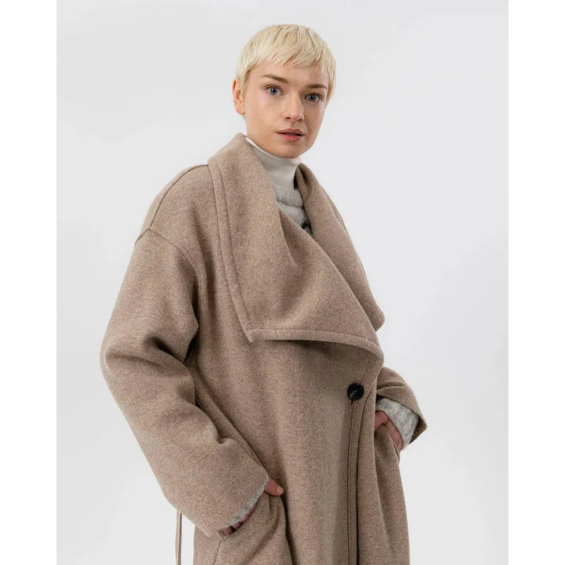 Astrid Wide Coat | Khaki