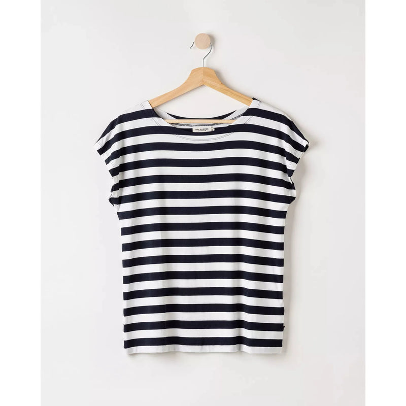 Esther Capsleeve | White/Navy