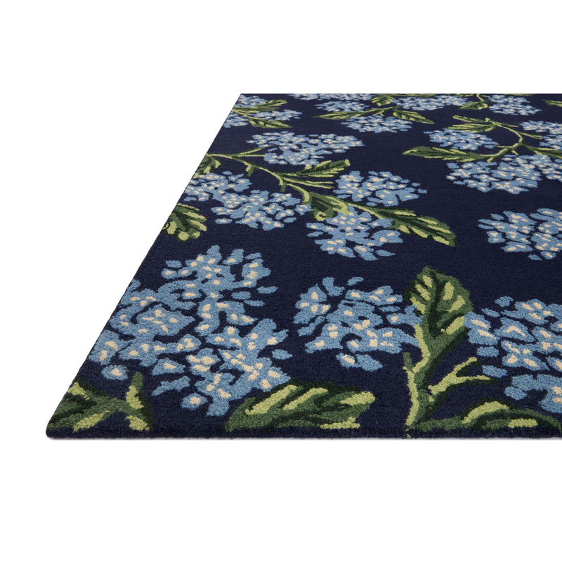 Joie Rug 04 | Rifle Paper Co. X Loloi | Hydrangea Navy