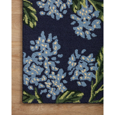 Joie Rug 04 | Rifle Paper Co. X Loloi | Hydrangea Navy