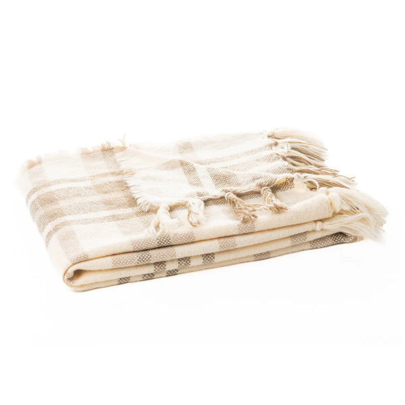 Cody Throw | Cream / Brown