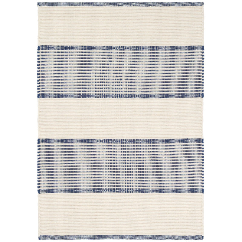 La Mirada Navy Handwoven Cotton Rug