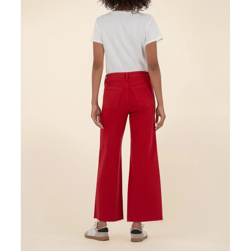 Meg High Rise Wide Leg Jeans | Ruby Red