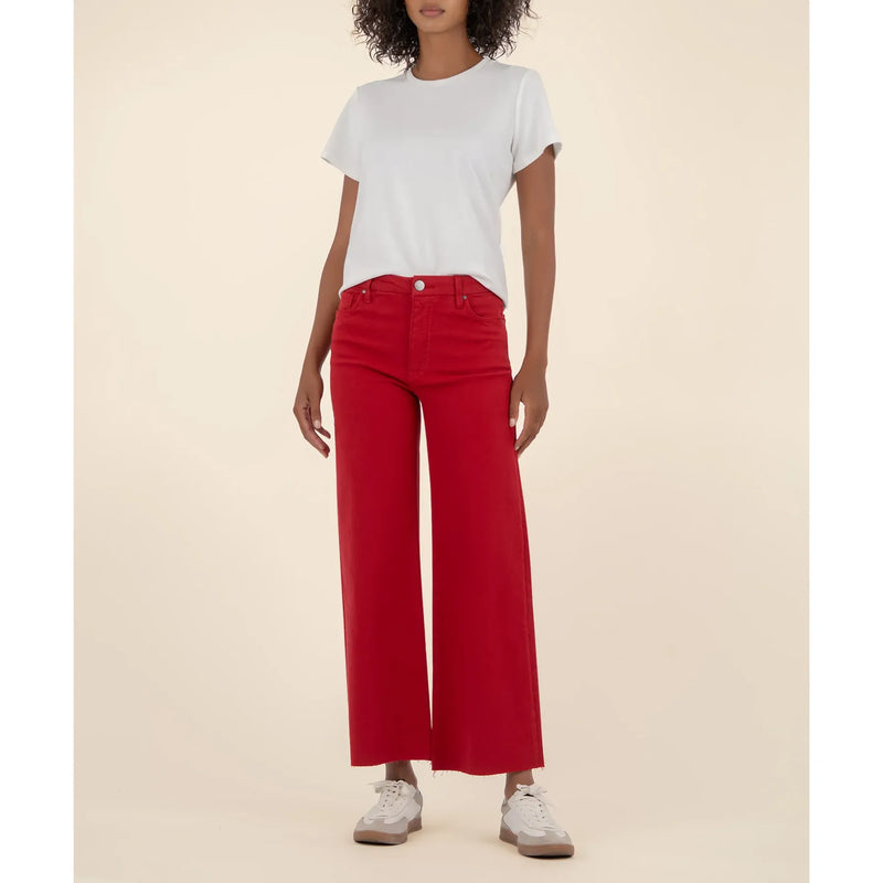 Meg High Rise Wide Leg Jeans | Ruby Red
