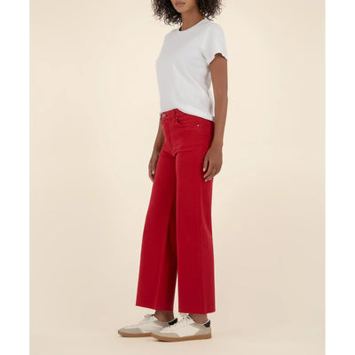 Meg High Rise Wide Leg Jeans | Ruby Red