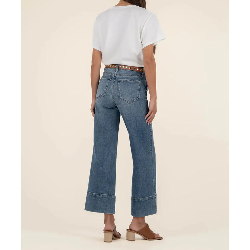 Meg High Rise Front Pin Tuck Wide Leg Jeans | Faith