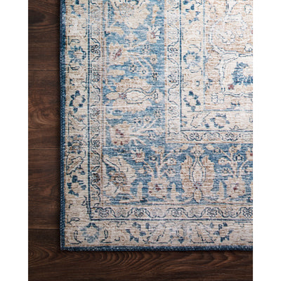 Layla Rug 07 | Blue / Tangerine