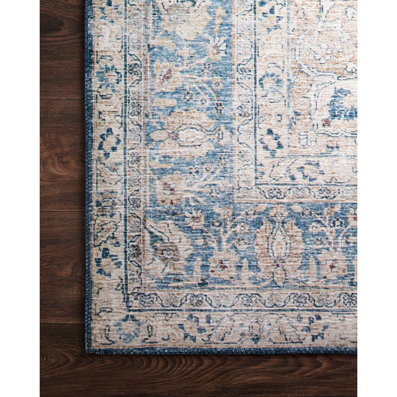 Layla Rug 07 | Blue / Tangerine