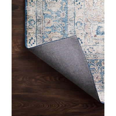 Layla Rug 07 | Blue / Tangerine