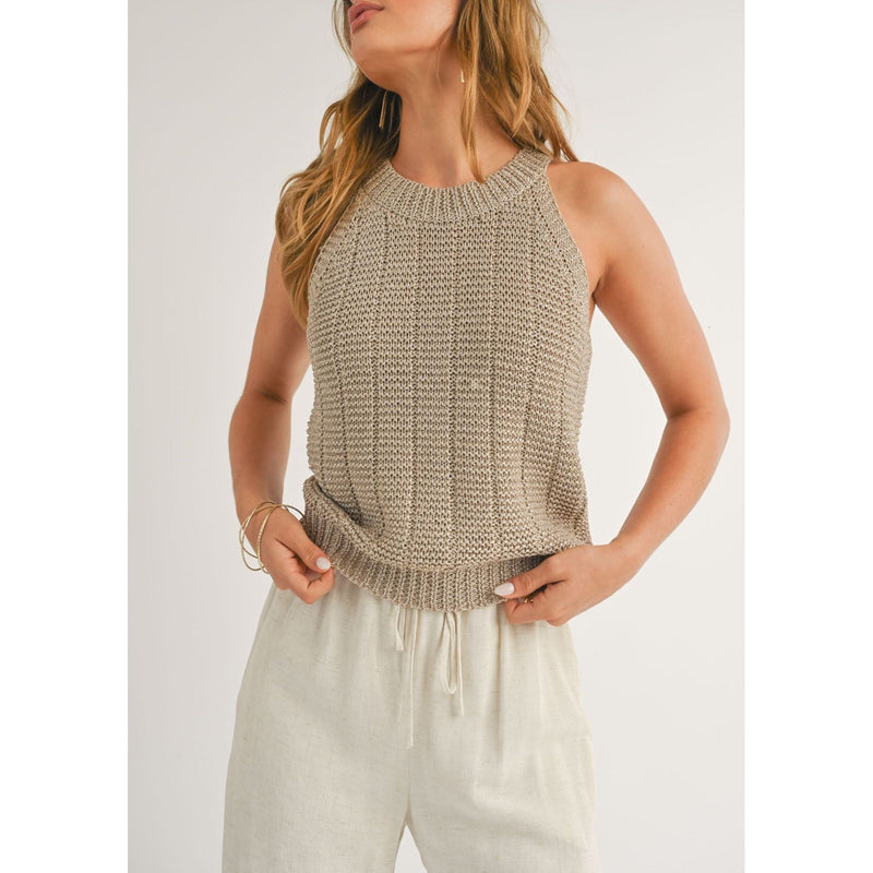 Savannah Halter Sweater | Gold