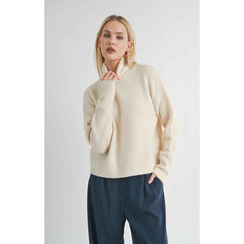 Fiona Turtleneck Pullover Sweater | Cream