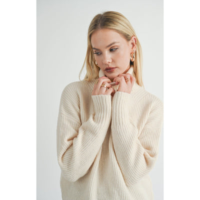 Fiona Turtleneck Pullover Sweater | Cream