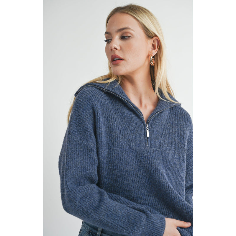 Suzy Half Zip Sweater | Midnight