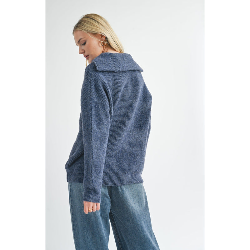 Suzy Half Zip Sweater | Midnight