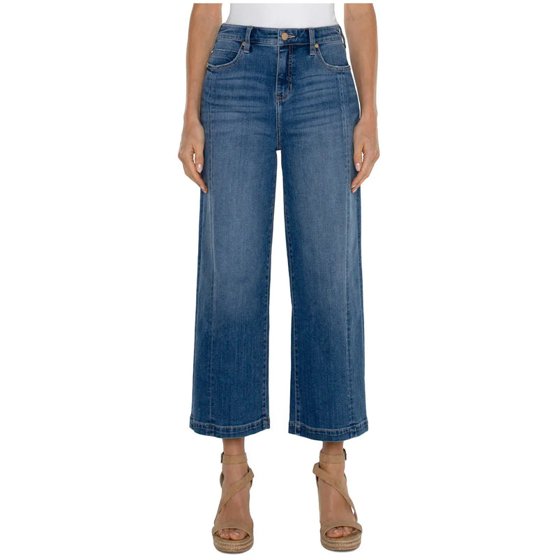 Stride Wide Leg Jeans with Seaming Detail