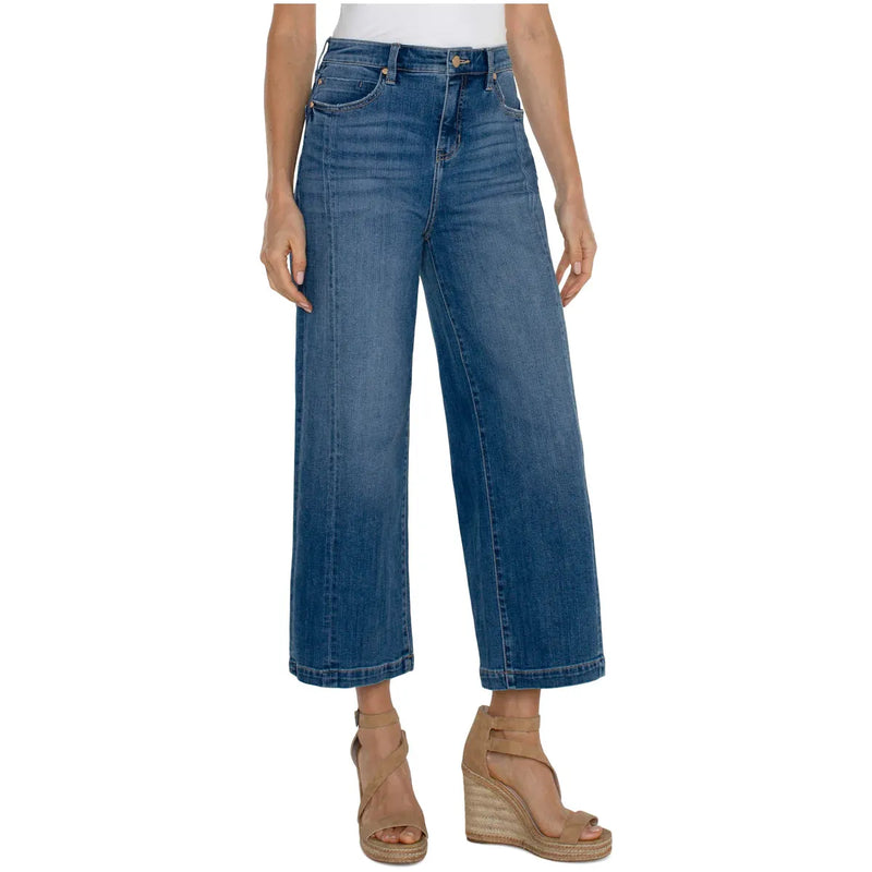 Stride Wide Leg Jeans with Seaming Detail