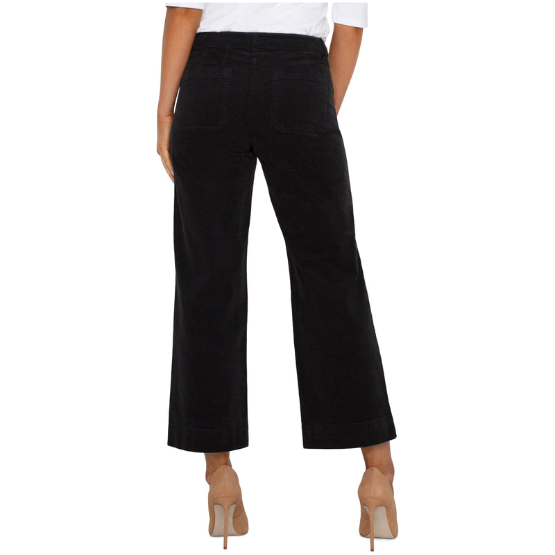 Crop Wide Leg Pants | Black