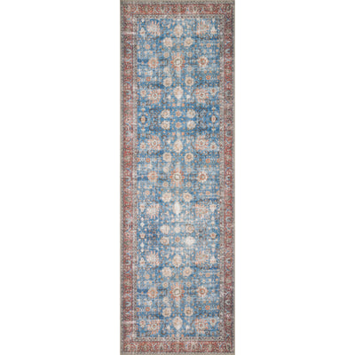 Loren Rug 01 | Blue / Brick