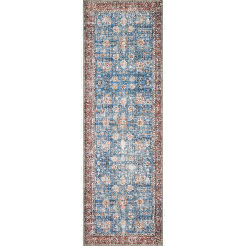 Loren Rug 01 | Blue / Brick