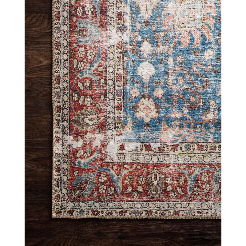 Loren Rug 01 | Blue / Brick