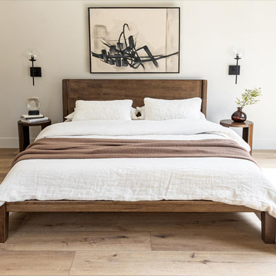 Lux Tool-Free Queen Bed | Walnut