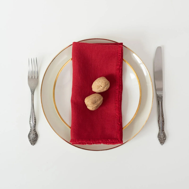 Linen Napkins | Lava Falls Fringe (Set of 2)