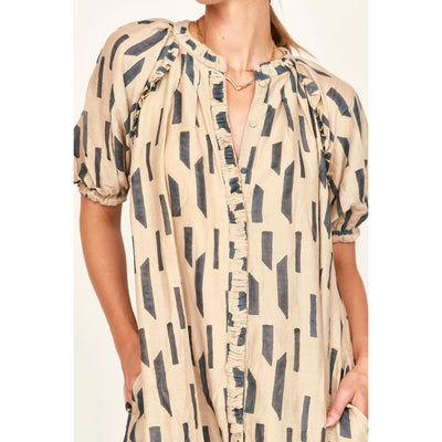 Somerset Dress | Parchment Rainfall