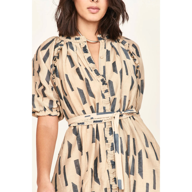 Somerset Dress | Parchment Rainfall