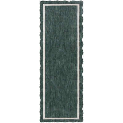 Miami Beach Rug 2321 | Dark Green / Cream