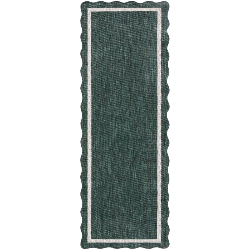 Miami Beach Rug 2321 | Dark Green / Cream