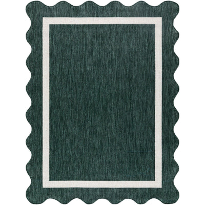 Miami Beach Rug 2321 | Dark Green / Cream