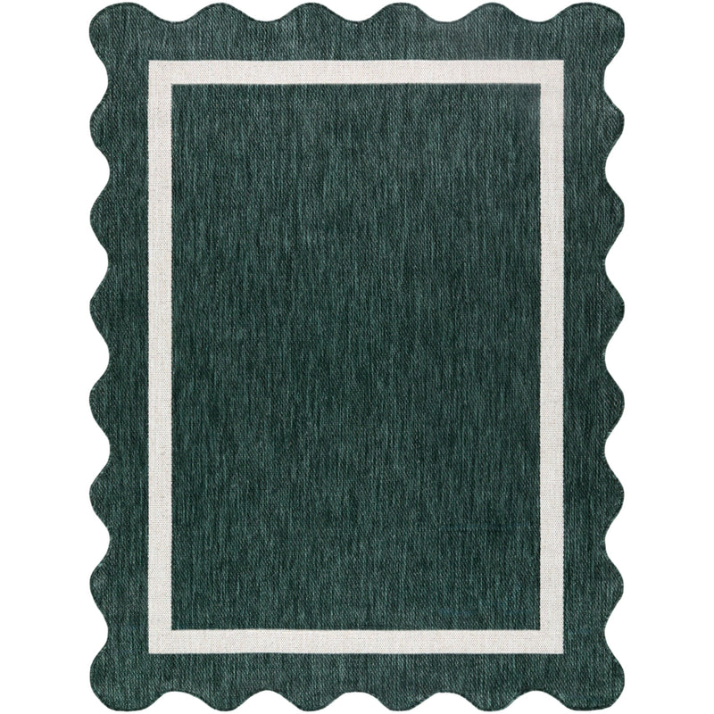 Miami Beach Rug 2321 | Dark Green / Cream