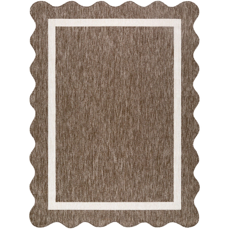 Miami Beach Rug 2323 | Dark Brown / Cream